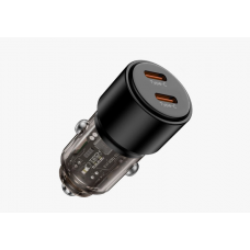 Automobilinis įkroviklis 12-24V 2xUSB C 100W juodas Tech-Protect CC03